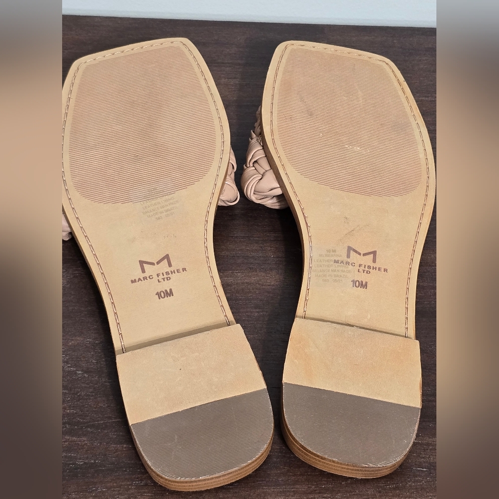 Marc Fisher Ltd. Reanna Leather Woven Flat Sandals Women's Size 10M - Picture 10 of 12